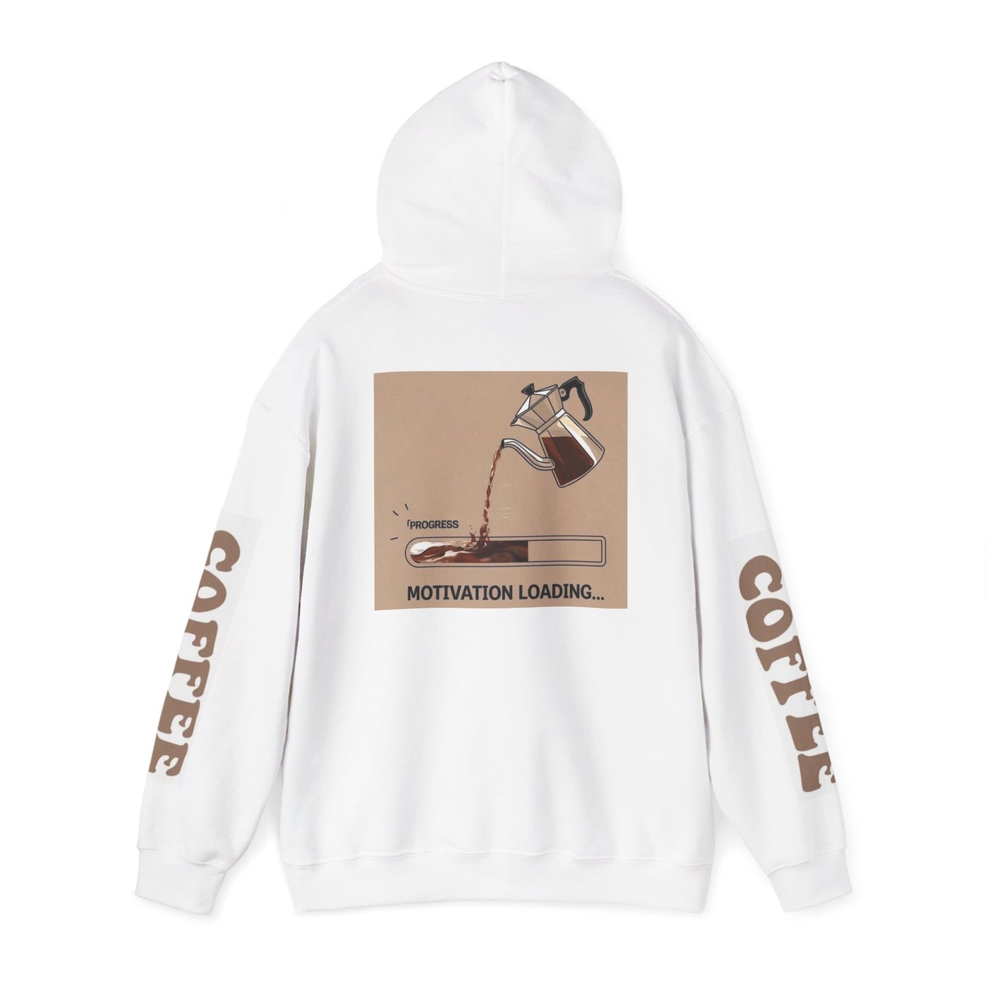 Coffee Lover's Heavy Blend Hoodie with Motivational Design