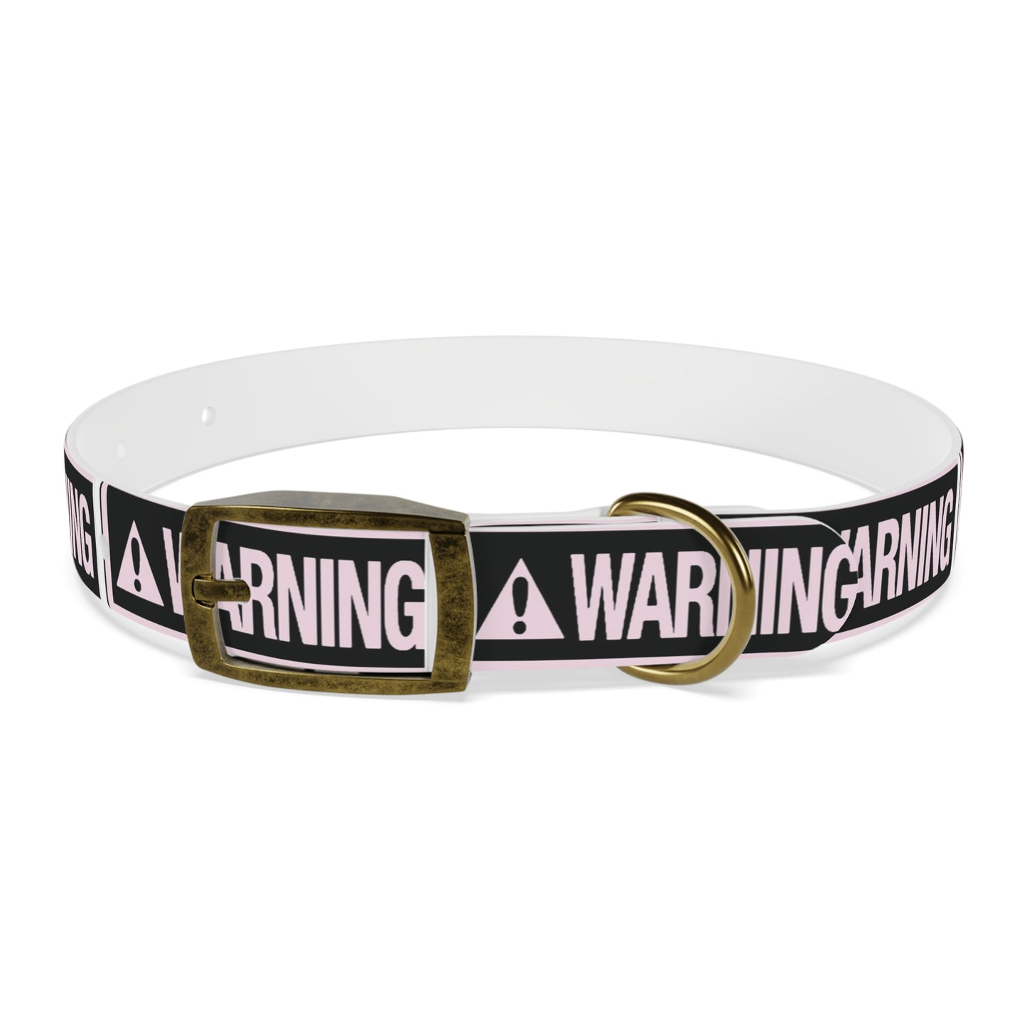 Warning Dog Collar - Stylish Pet Accessory, Dog Fashion, Personalized Gift, Pet Safety, Trendy Canine Gear
