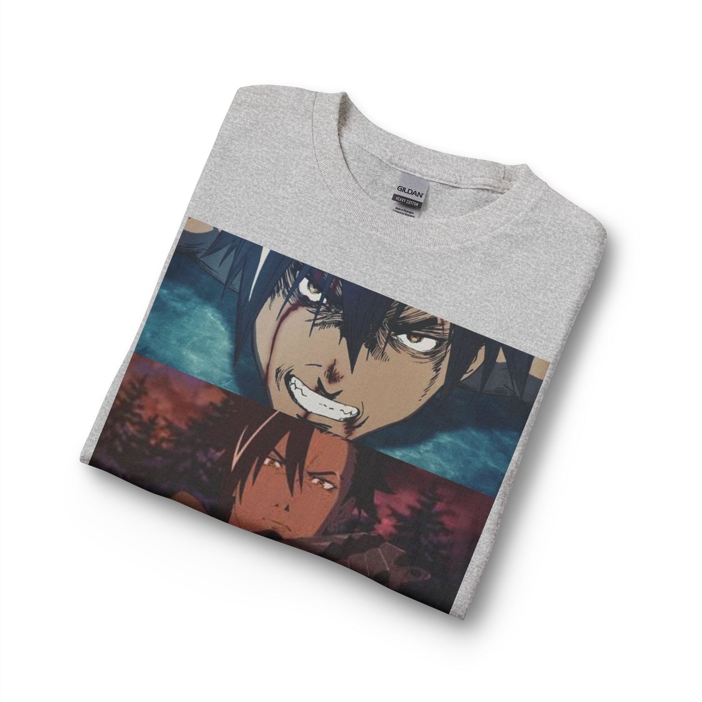 Anime Crew Long Sleeve Shirt — Bold Character Collage Graphic