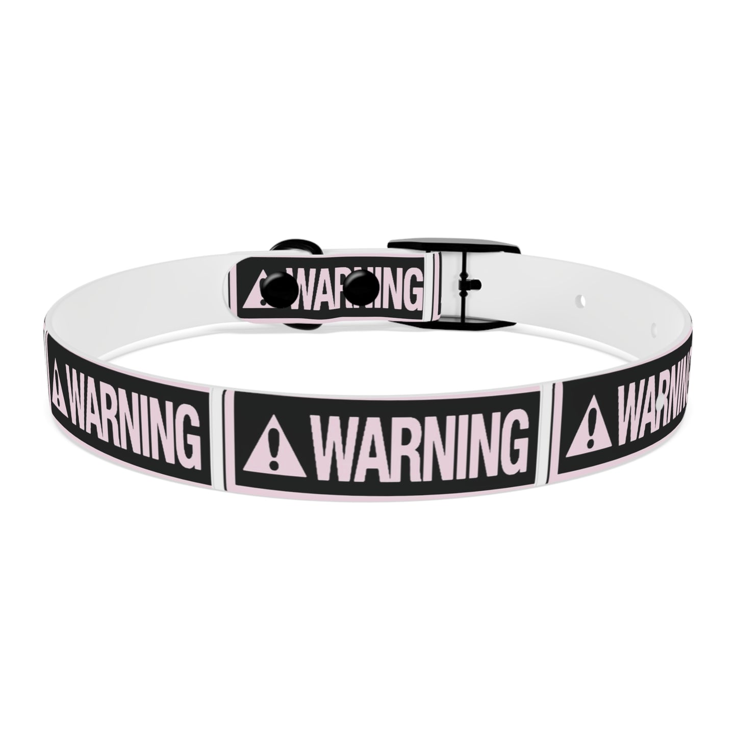 Warning Dog Collar - Stylish Pet Accessory, Dog Fashion, Personalized Gift, Pet Safety, Trendy Canine Gear