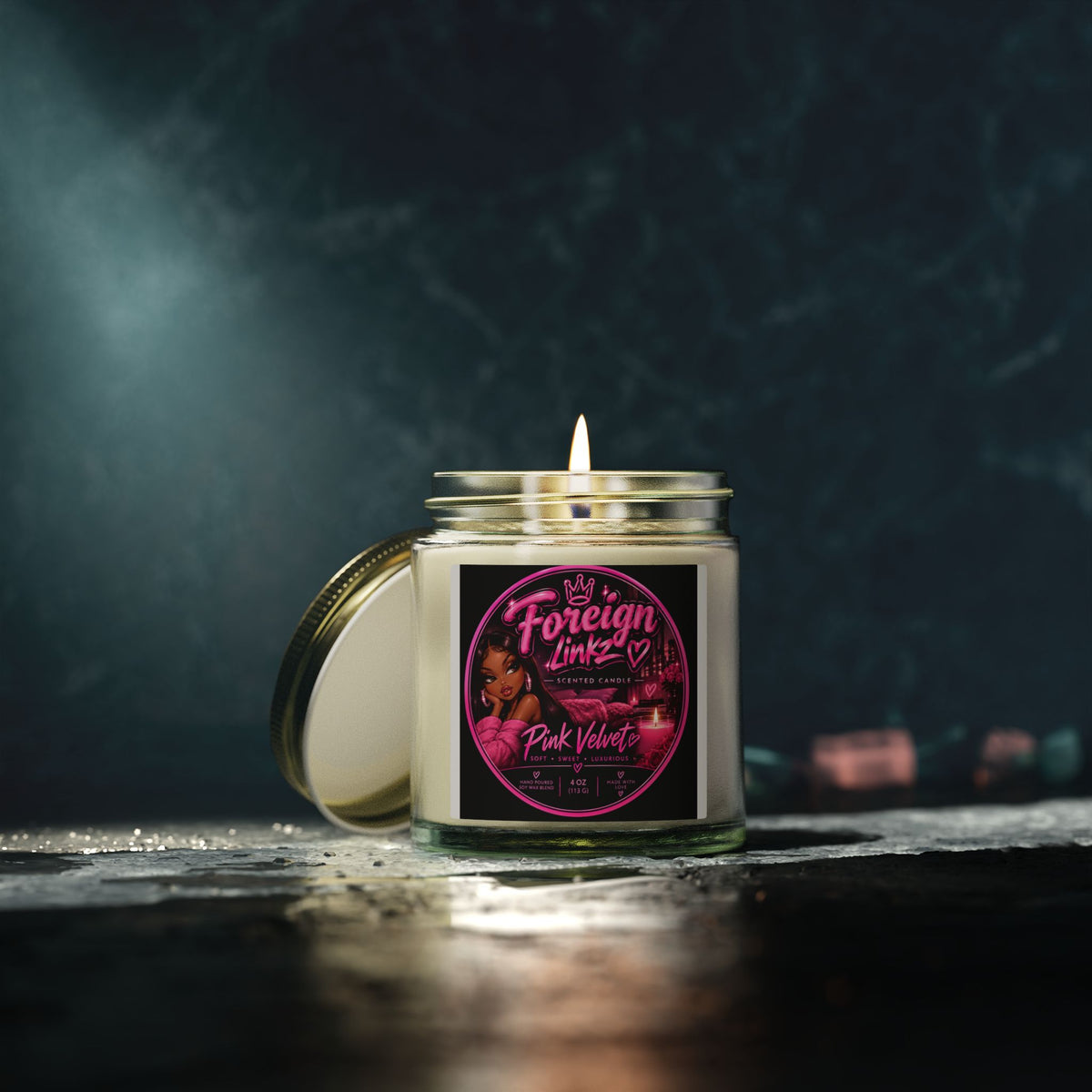 Pink Velvet Foreign Linkz Scented Candle