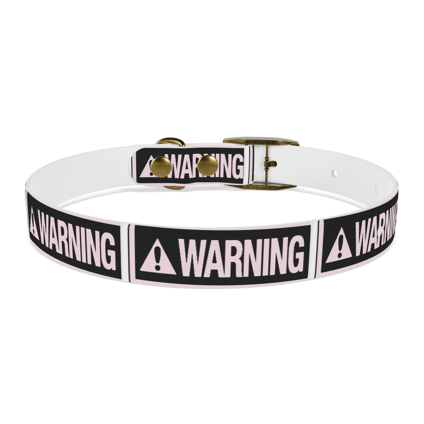 Warning Dog Collar - Stylish Pet Accessory, Dog Fashion, Personalized Gift, Pet Safety, Trendy Canine Gear