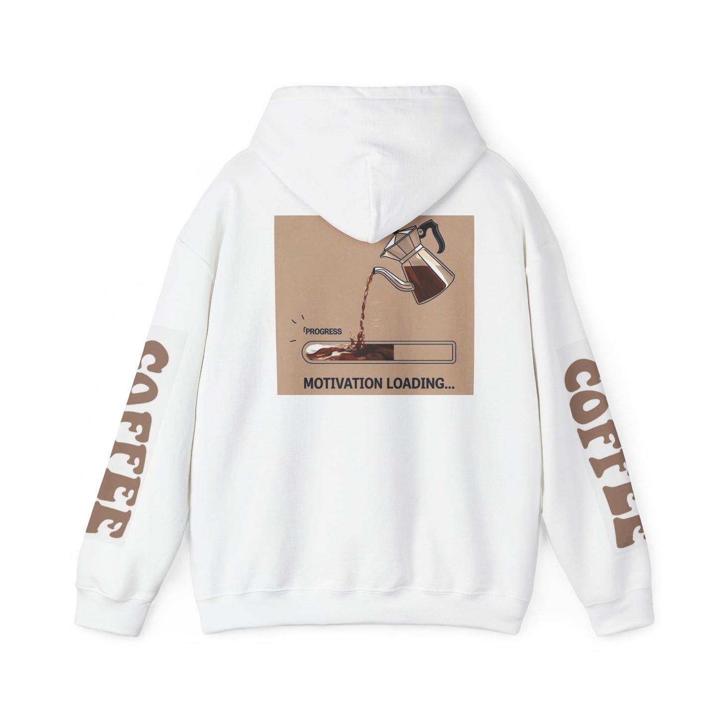 Coffee Lover's Heavy Blend Hoodie with Motivational Design