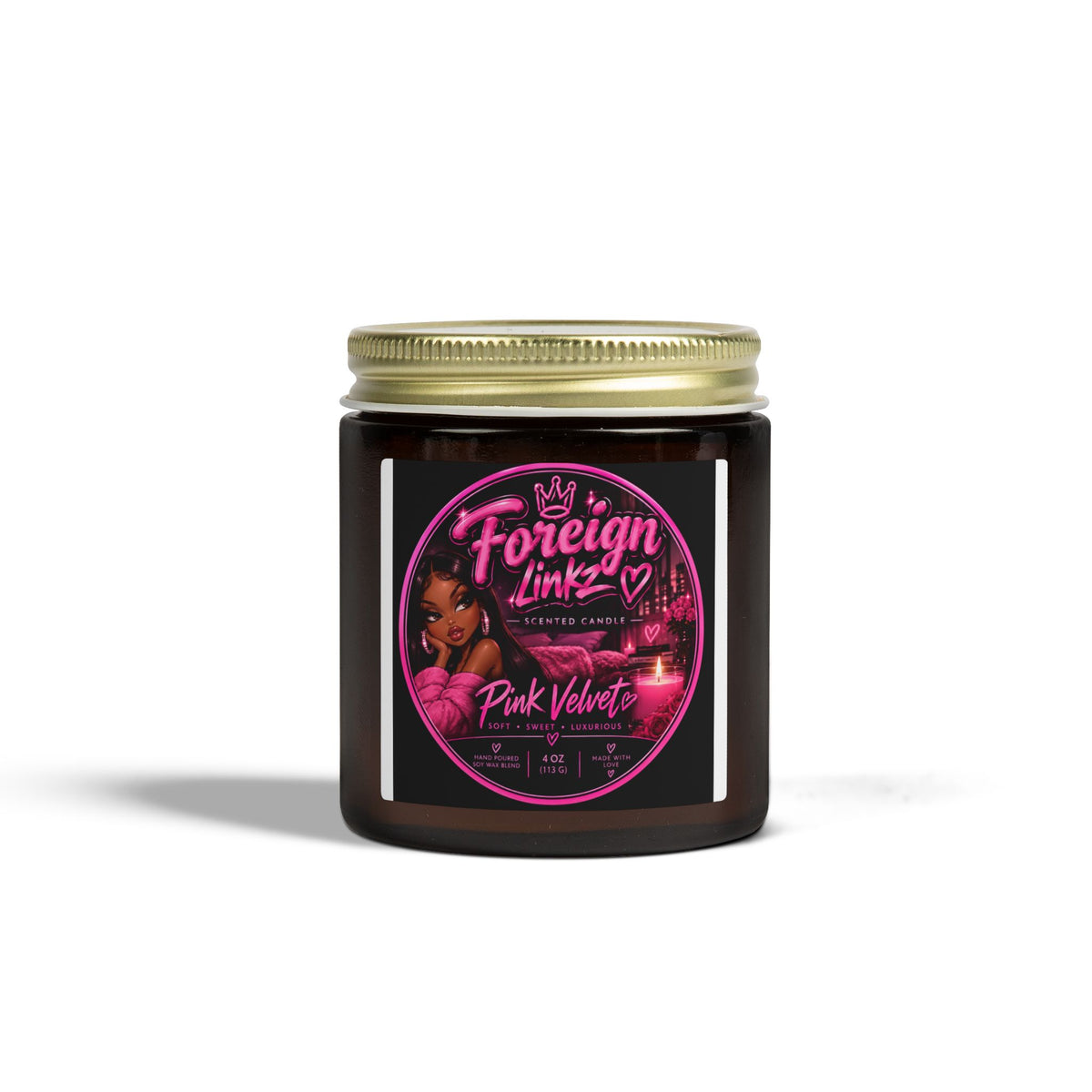 Pink Velvet Foreign Linkz Scented Candle