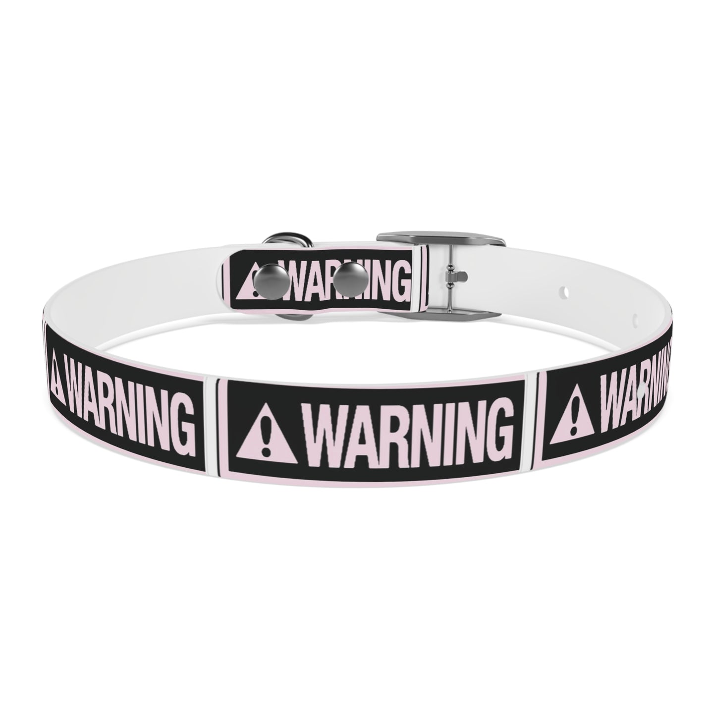Warning Dog Collar - Stylish Pet Accessory, Dog Fashion, Personalized Gift, Pet Safety, Trendy Canine Gear