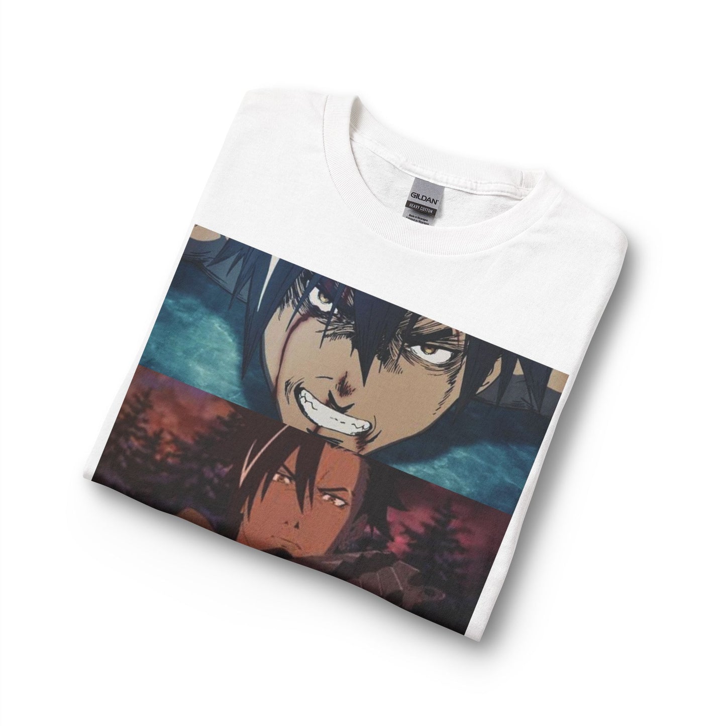 Anime Crew Long Sleeve Shirt — Bold Character Collage Graphic