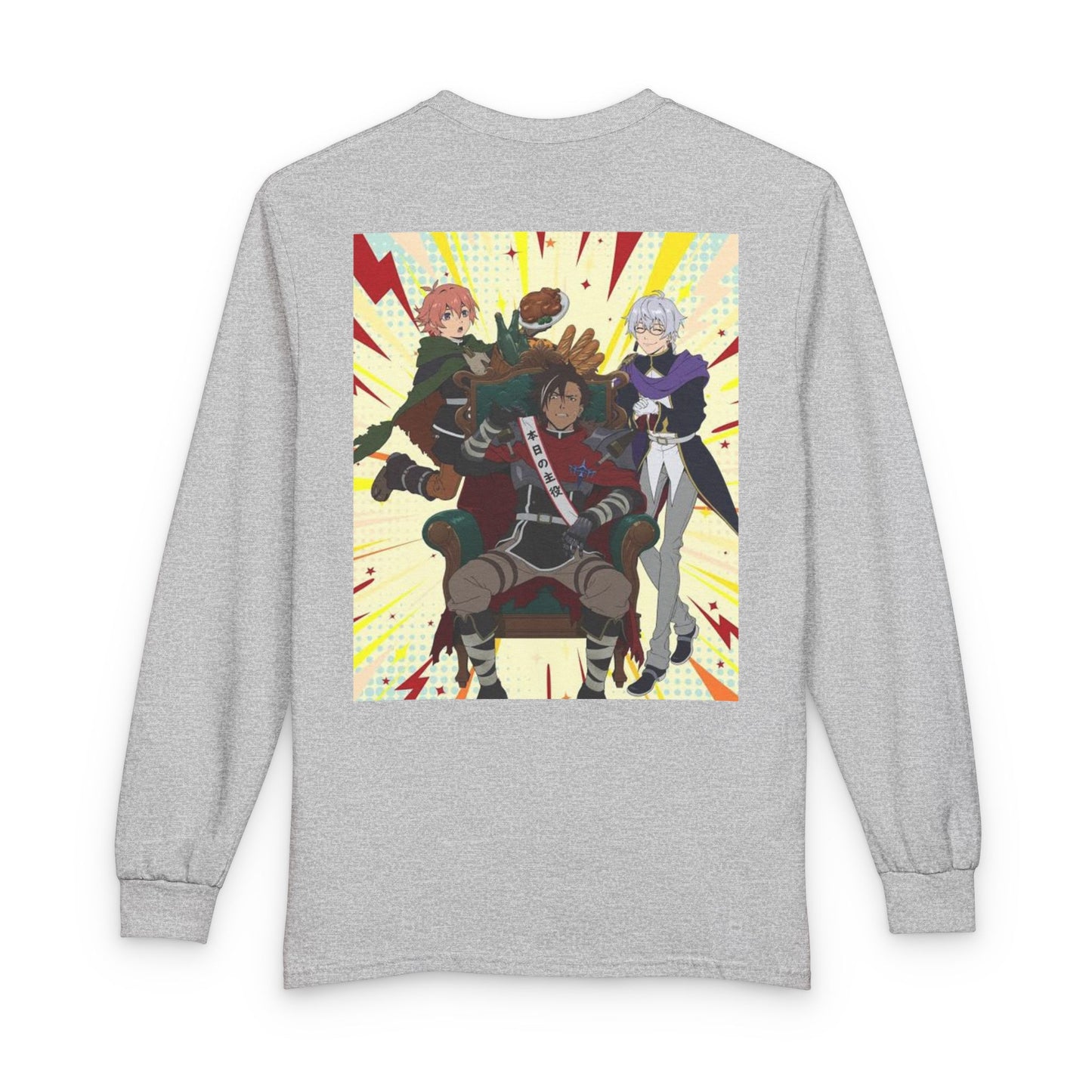 Anime Crew Long Sleeve Shirt — Bold Character Collage Graphic