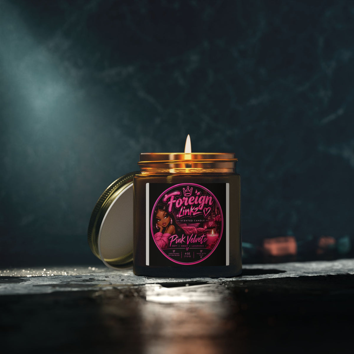Pink Velvet Foreign Linkz Scented Candle