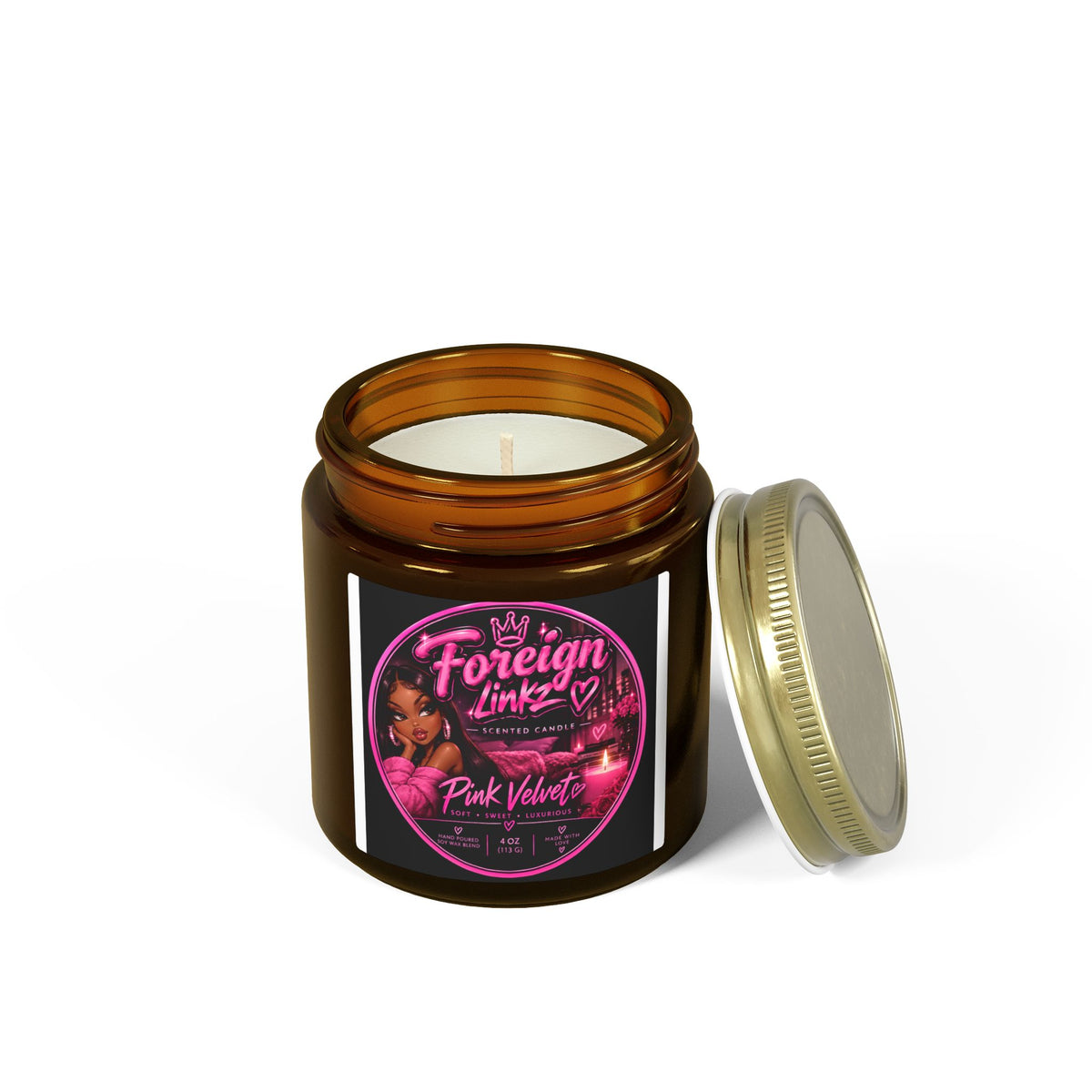 Pink Velvet Foreign Linkz Scented Candle