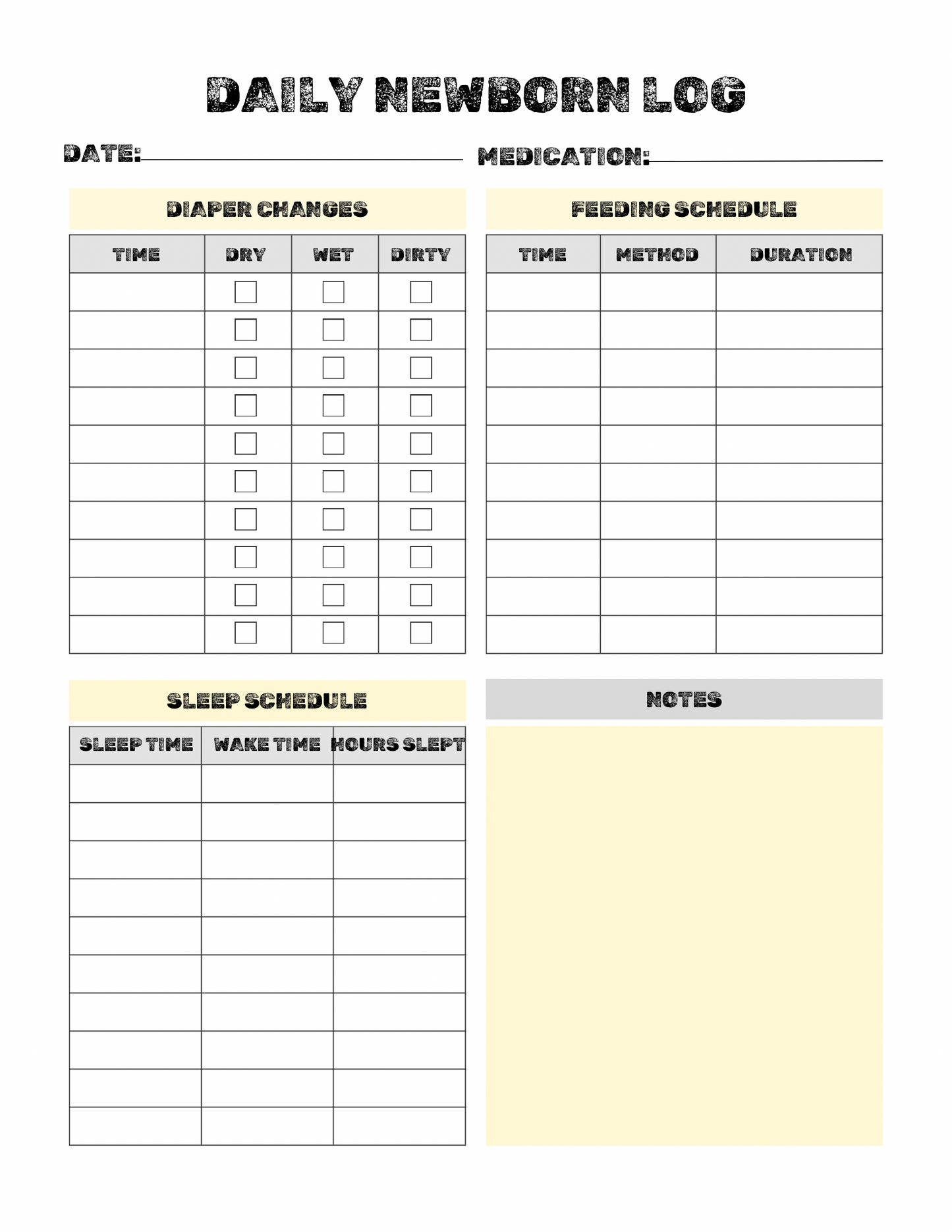 New new baby planner